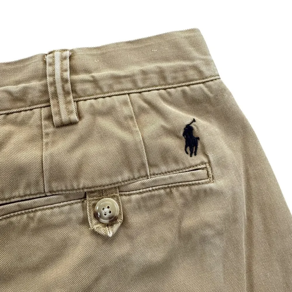 Polo Ralph Lauren Chino Pants Mens 38/32 Khaki Tan Classic Fit Cotton Twill Prep